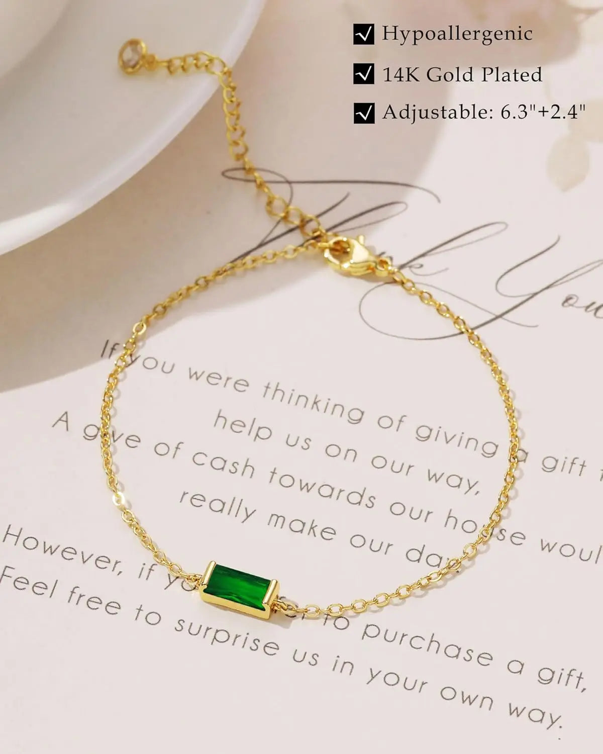 Birthstone Gold Bracelet