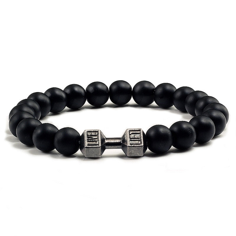 Stone + Dumbbell Bracelet