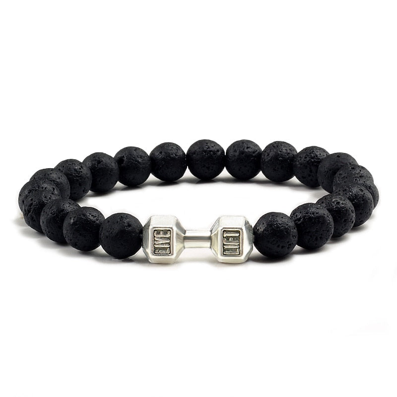 Stone + Dumbbell Bracelet