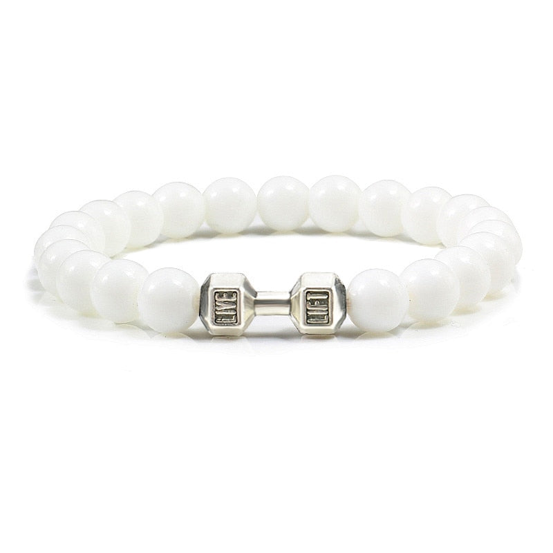 Stone + Dumbbell Bracelet