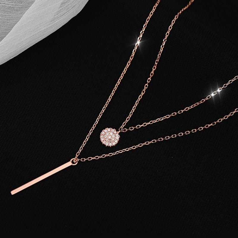 Double Layer Bar Necklace