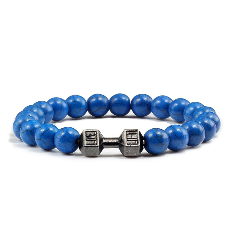 Stone + Dumbbell Bracelet