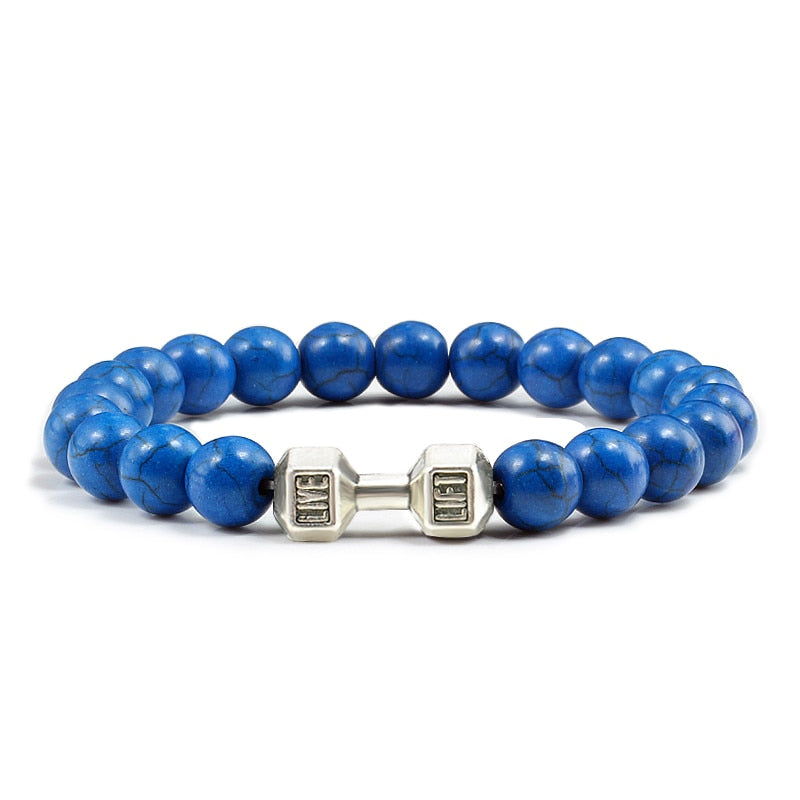 Stone + Dumbbell Bracelet