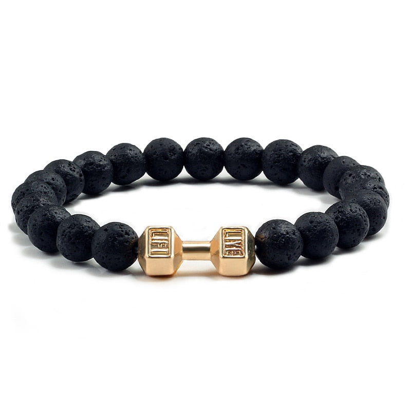 Stone + Dumbbell Bracelet