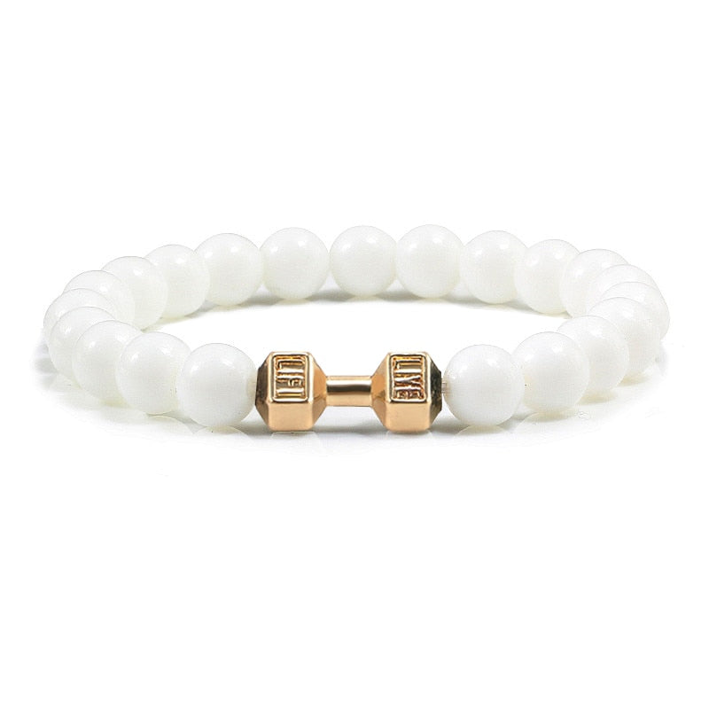 Stone + Dumbbell Bracelet