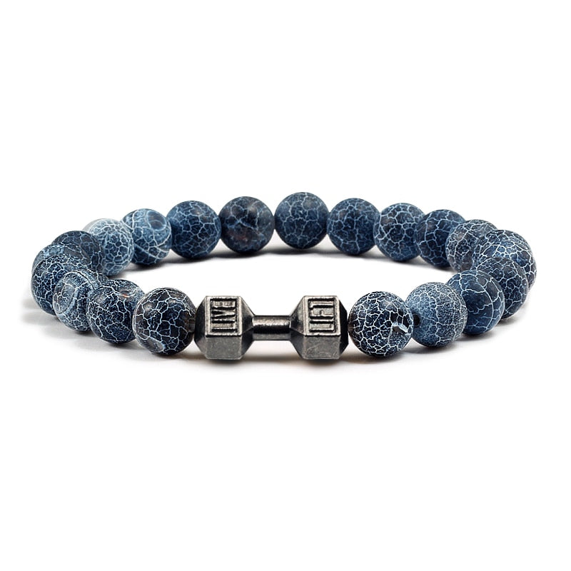 Stone + Dumbbell Bracelet