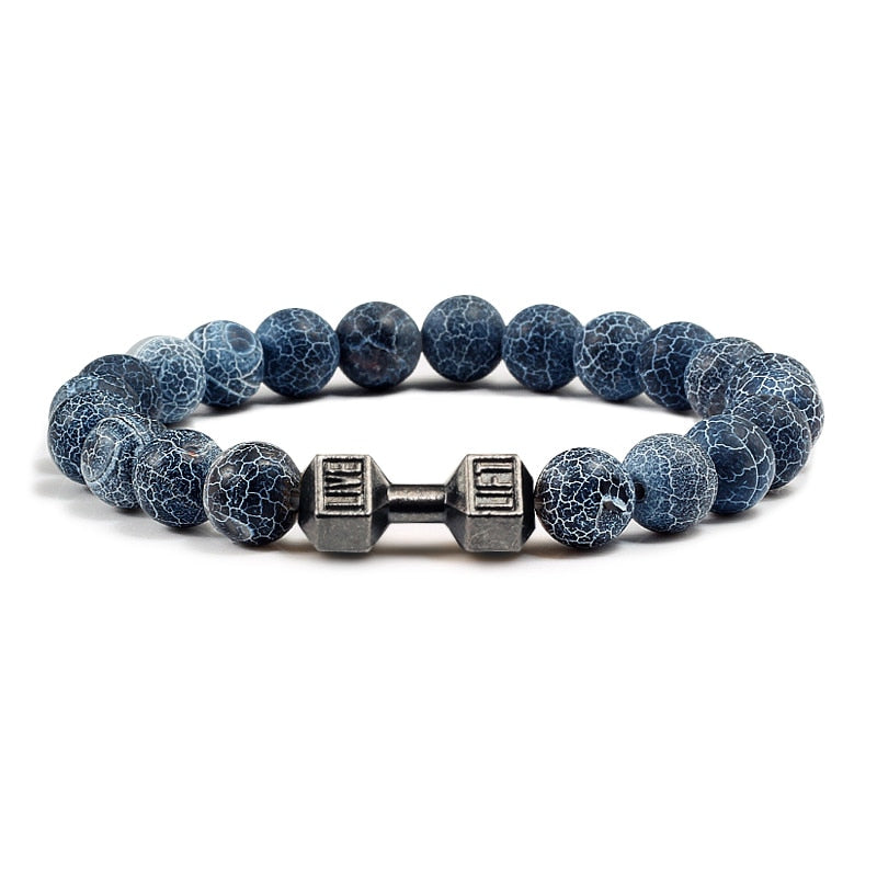 Stone + Dumbbell Bracelet