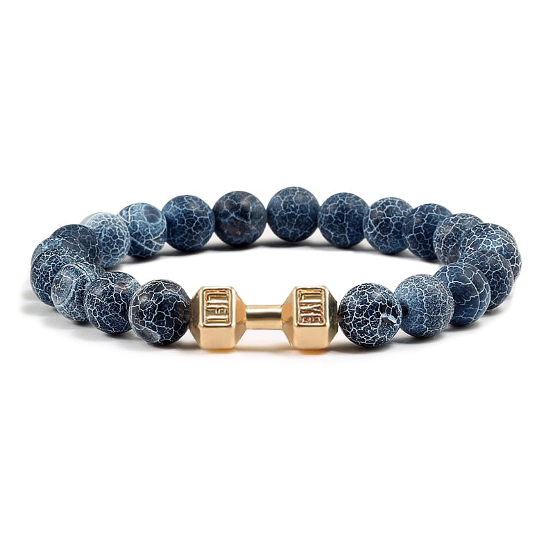 Stone + Dumbbell Bracelet