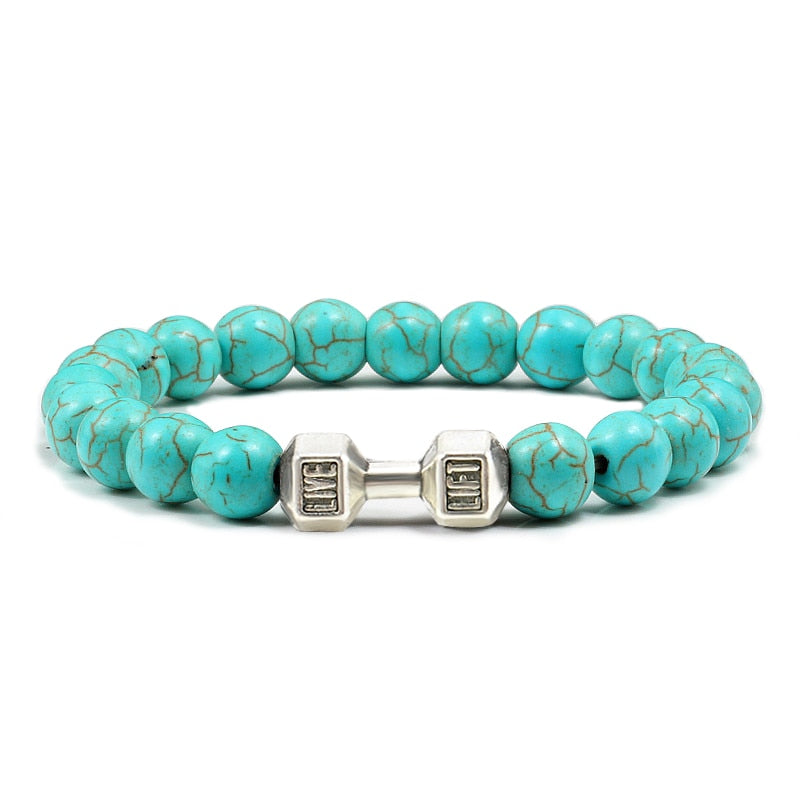 Stone + Dumbbell Bracelet
