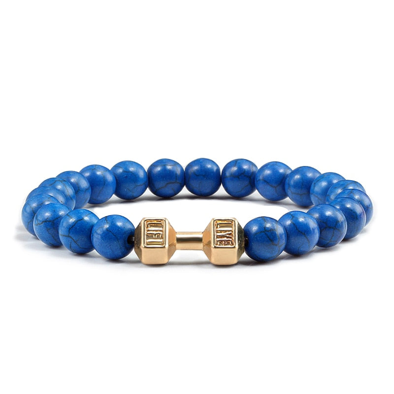 Stone + Dumbbell Bracelet