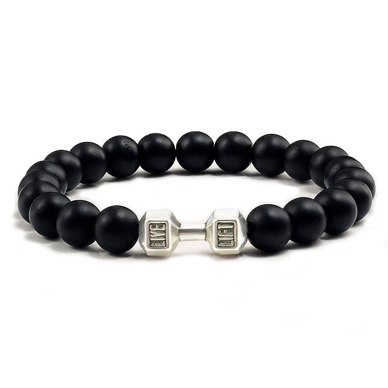 Stone + Dumbbell Bracelet