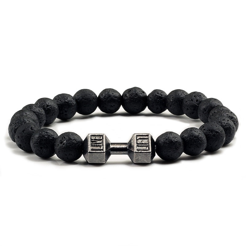 Stone + Dumbbell Bracelet