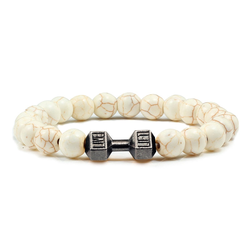 Stone + Dumbbell Bracelet