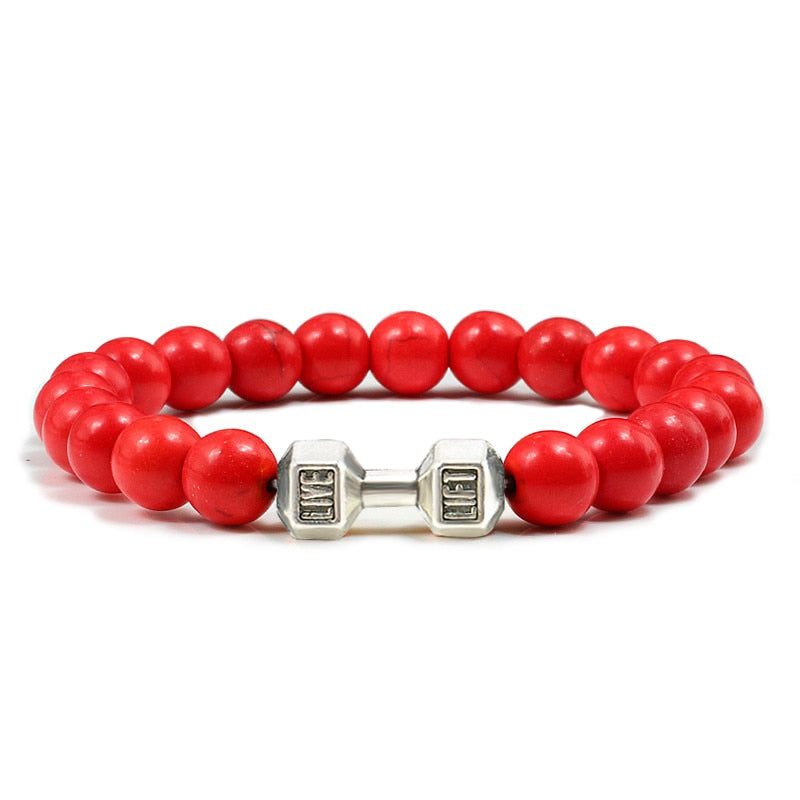 Stone + Dumbbell Bracelet