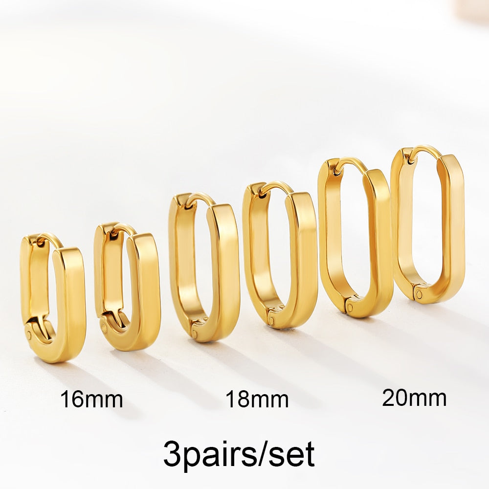 Stainless Steel Hoop Earrings