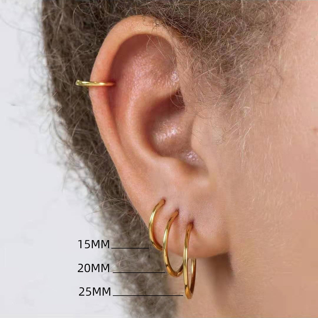 Stainless Steel Hoop Earrings