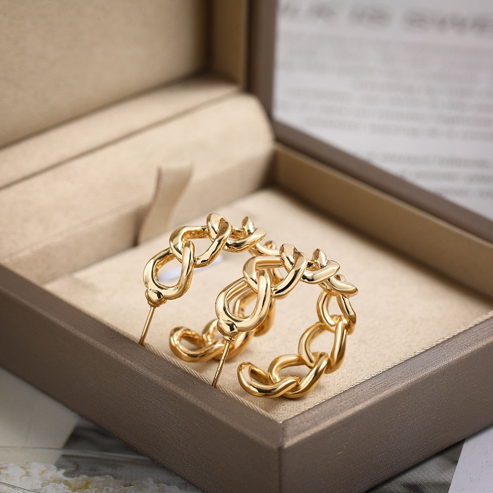 Stainless Steel Hoop Earrings