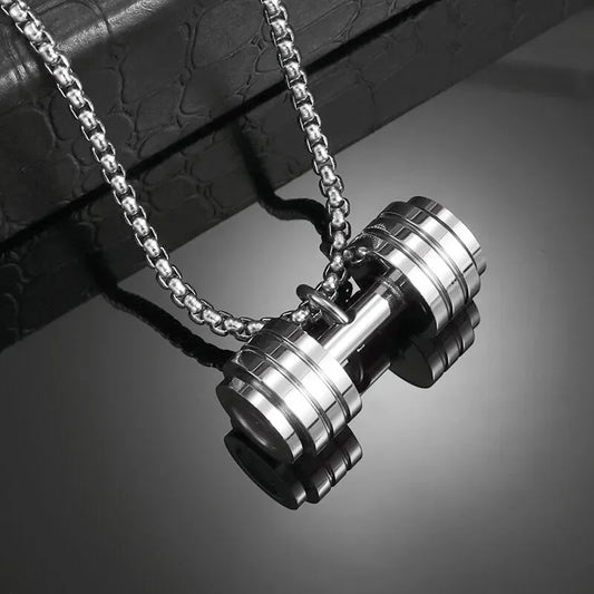 Dumbbell Pendant Necklace