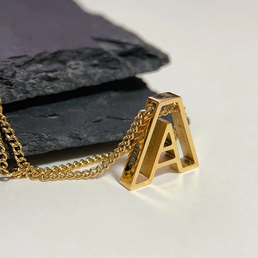 Hollow Letter Necklace