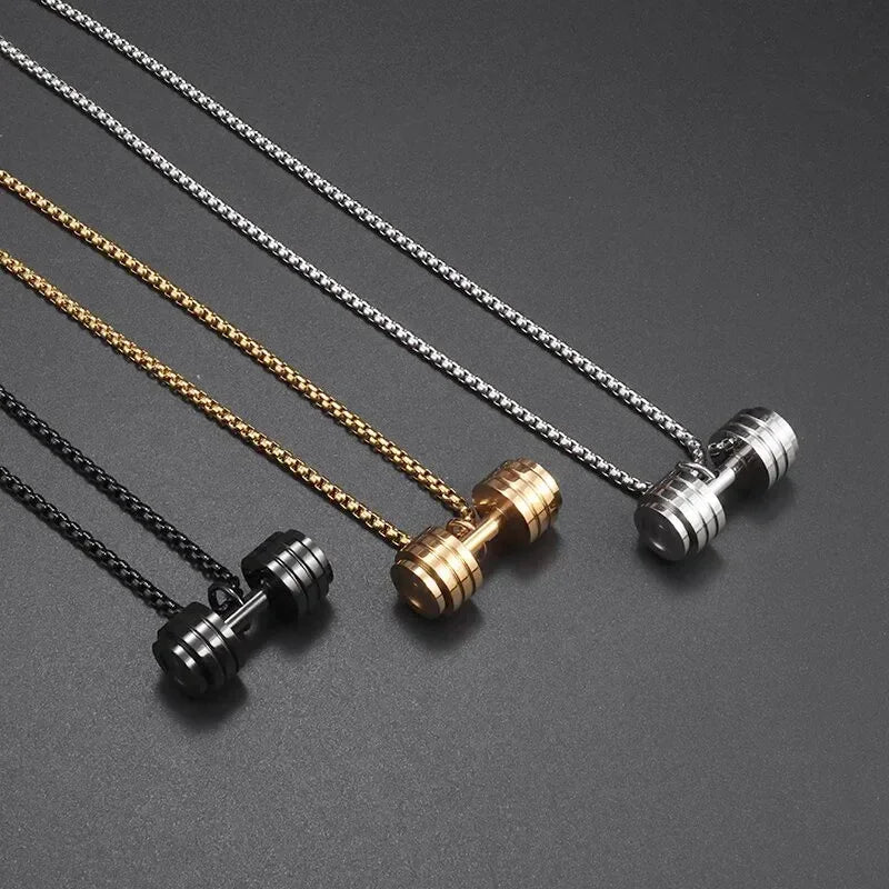 Dumbbell Pendant Necklace
