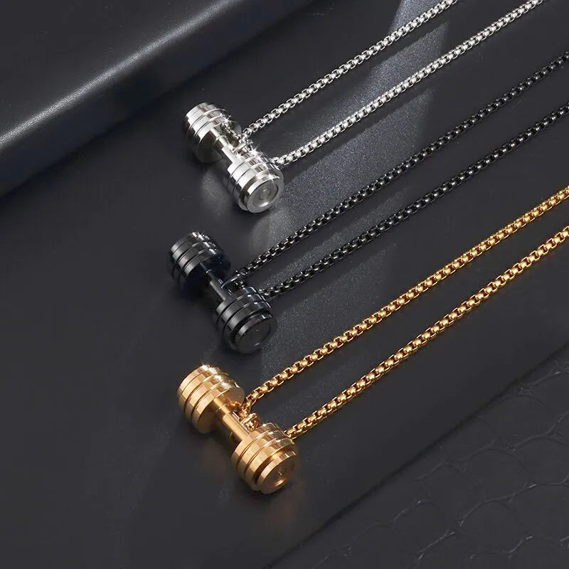 Dumbbell Pendant Necklace