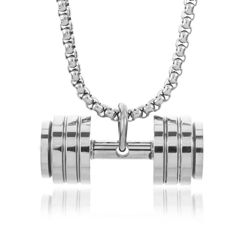 Dumbbell Pendant Necklace
