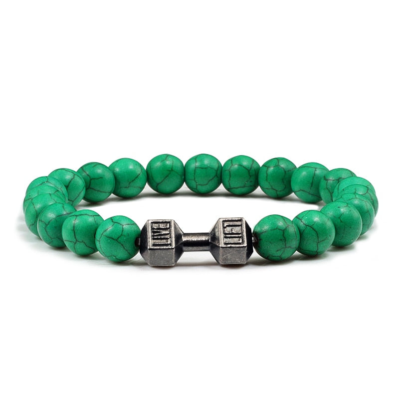Stone + Dumbbell Bracelet