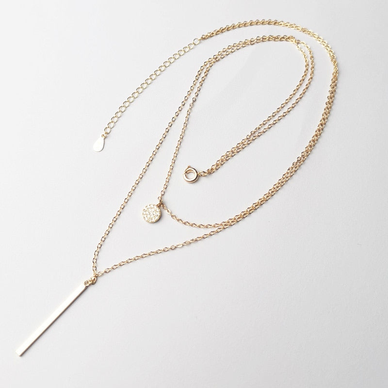 Double Layer Bar Necklace