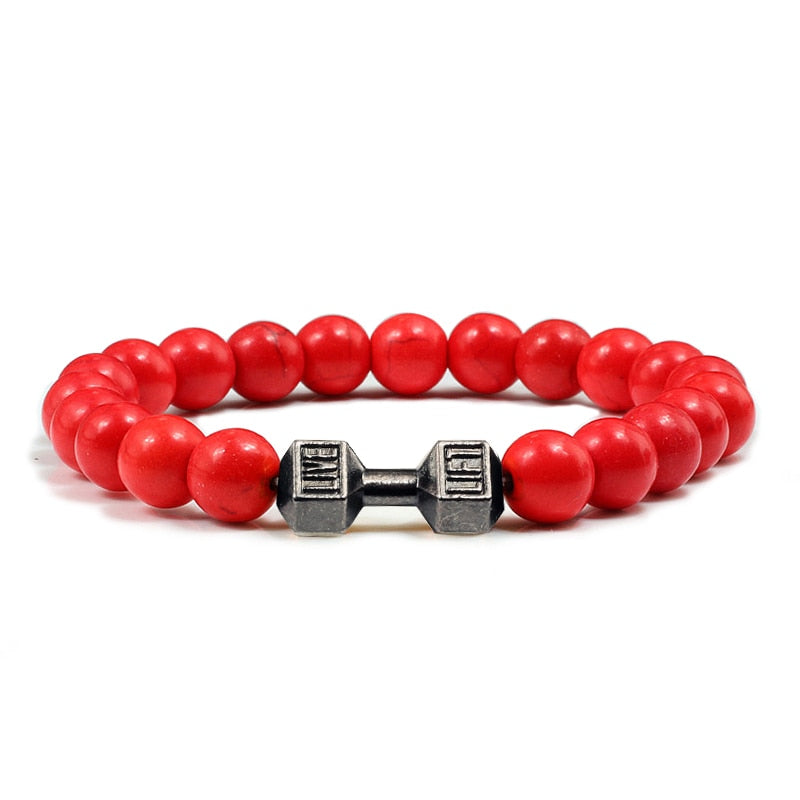 Stone + Dumbbell Bracelet