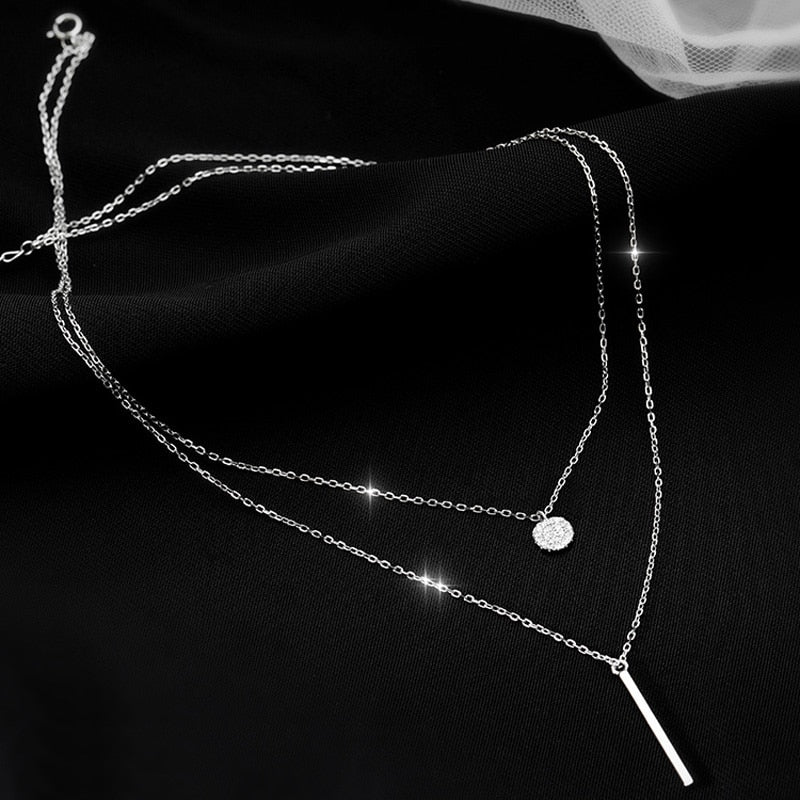 Double Layer Bar Necklace