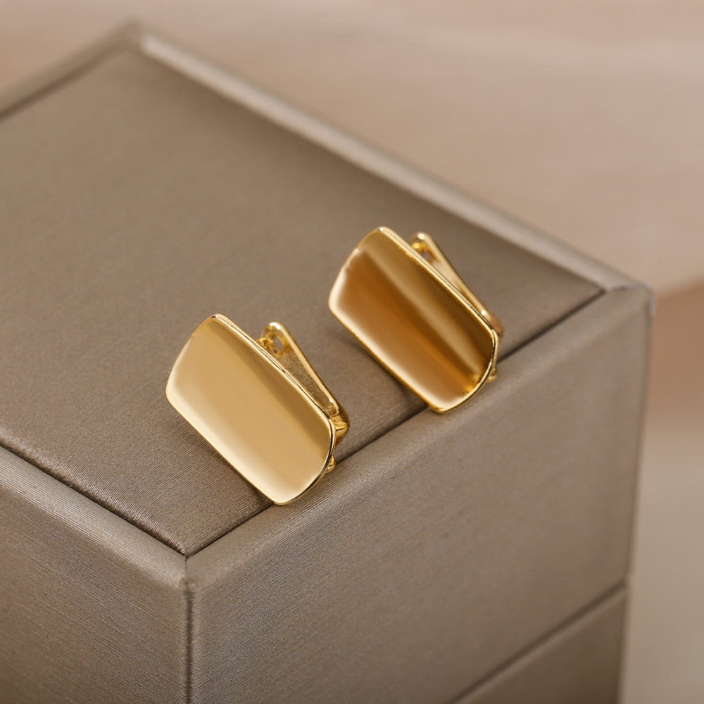 Rectangle Barbell Earring
