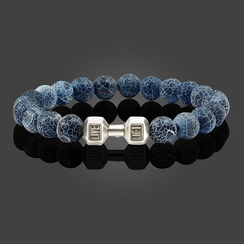 Stone + Dumbbell Bracelet