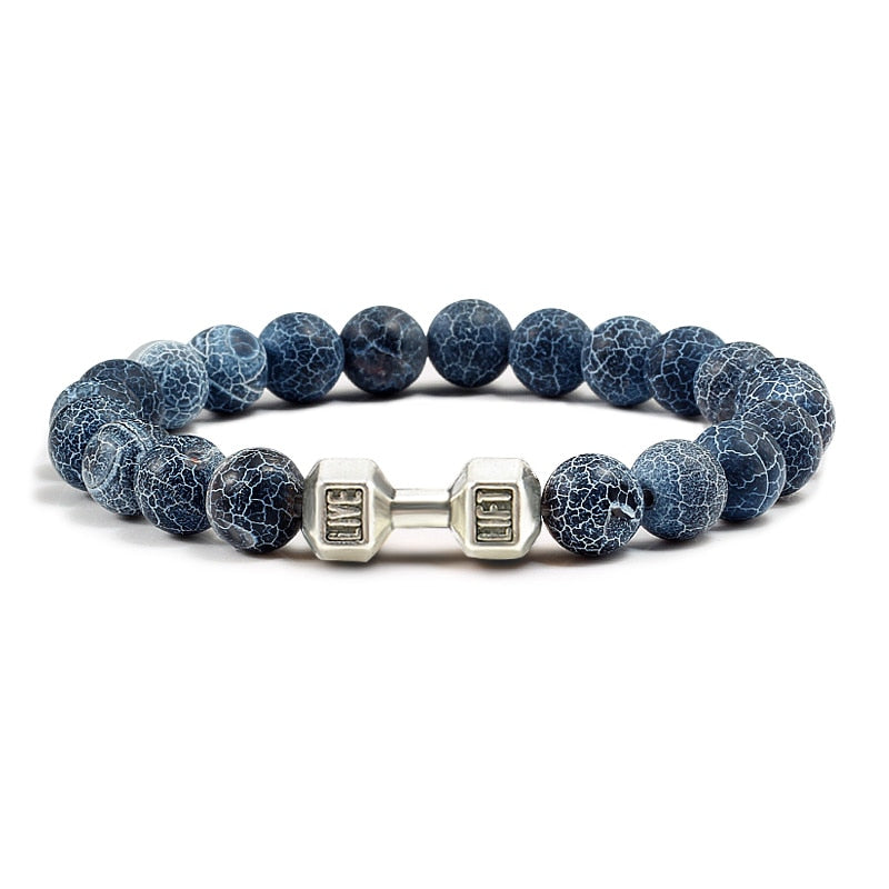 Stone + Dumbbell Bracelet