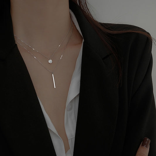 Double Layer Bar Necklace