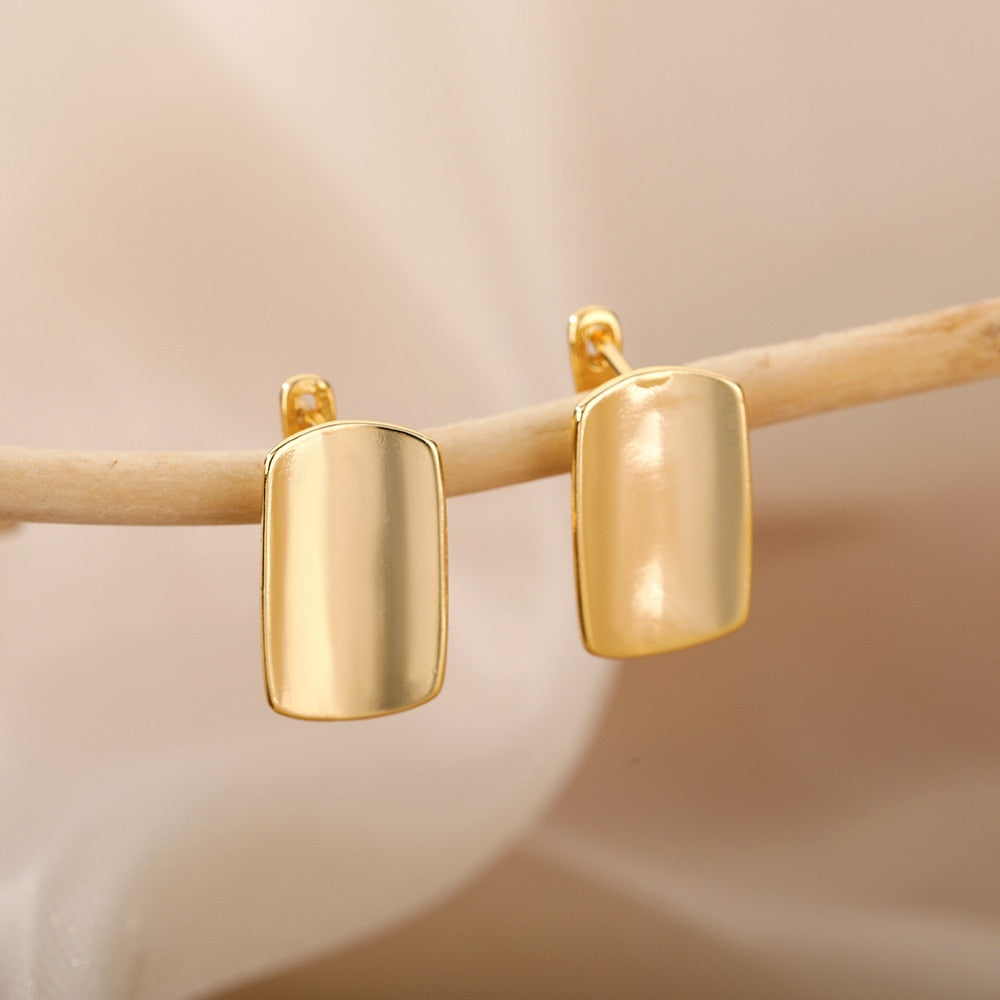 Rectangle Barbell Earring