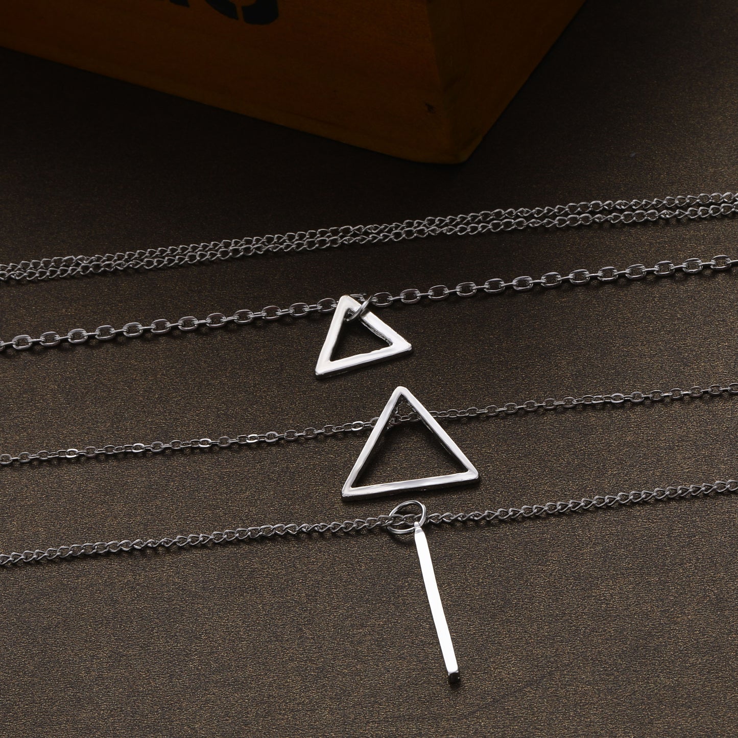 Bohemian Triangle + Bar Layered Necklace
