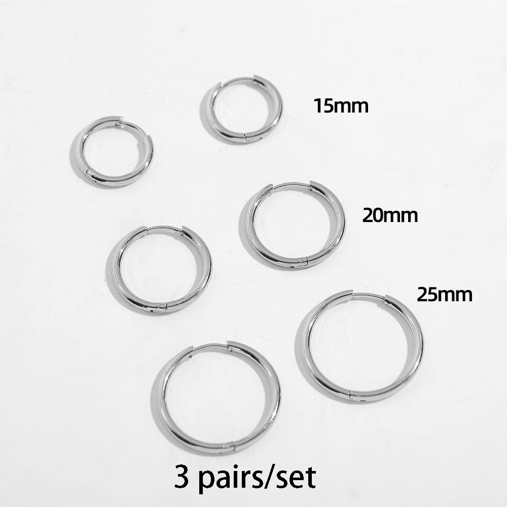 Stainless Steel Hoop Earrings